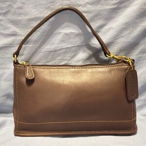 VTG EUC Coach Bleeker Baguette Clutch, Color Dark Brown